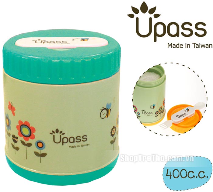 Hộp giữ ấm thức ăn UPASS kèm thìa, dĩa gấp gọn