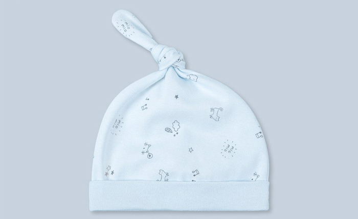 Mũ chụp cotton đuôi gút Miomio mèo mây (loại dày)