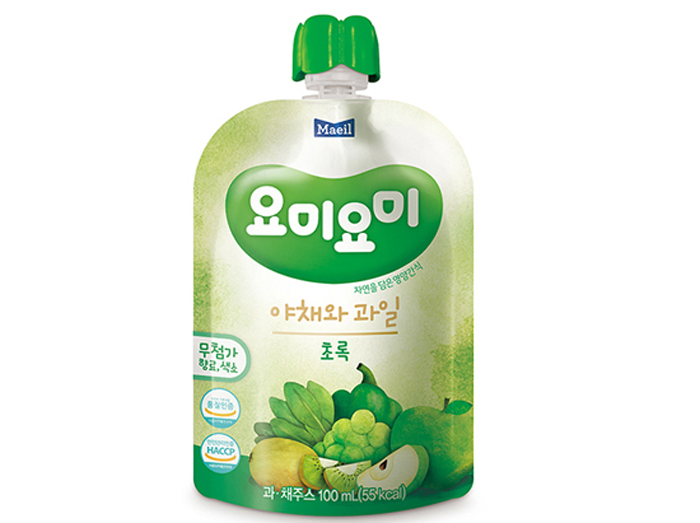 Nước ép rau củ quả hữu cơ Yummy Yummy xanh 12M (100ml)
