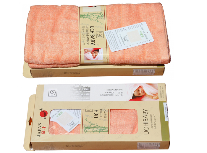Khăn tắm sợi tre Uchibaby (120*60cm) 