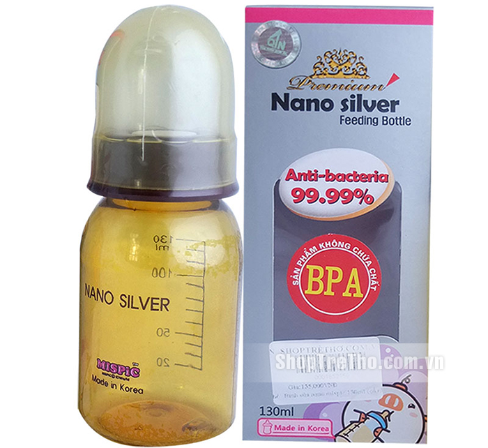 Bình sữa Nano Silver Mispic 130ml