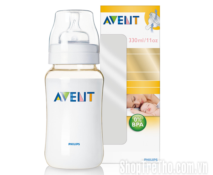 Bình sữa Avent 330ml thiết kế cổ điển làm bằng PP cao cấp