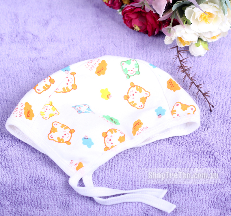 Mũ sơ sinh dây nỉ nhiều size