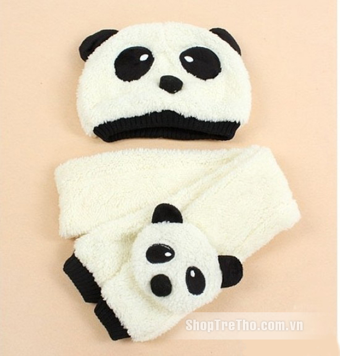 bộ khăn mũ hình gấu trúc Panda cho bé