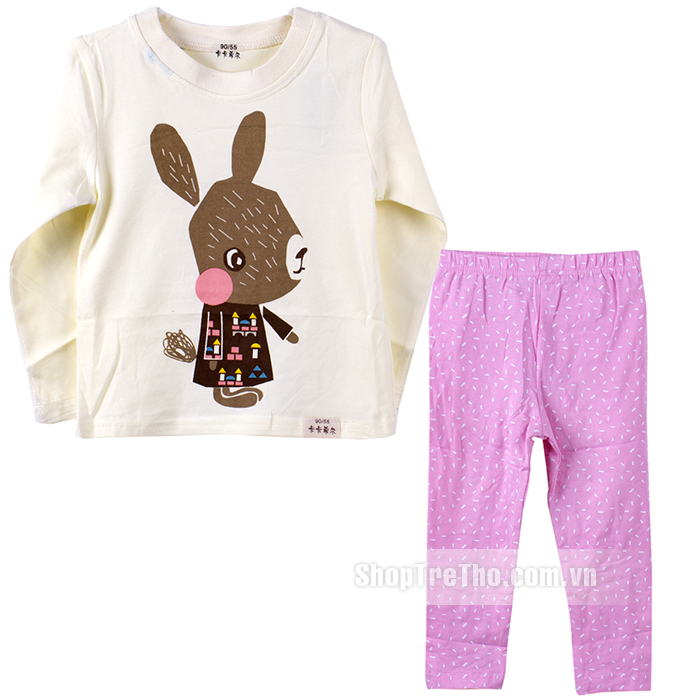 Bộ đồ dài tay cotton in hình YT0108