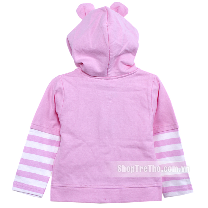 Áo khoác nỉ bé gái in hình đầu mèo con Thái Lan (12-24M) X7-24