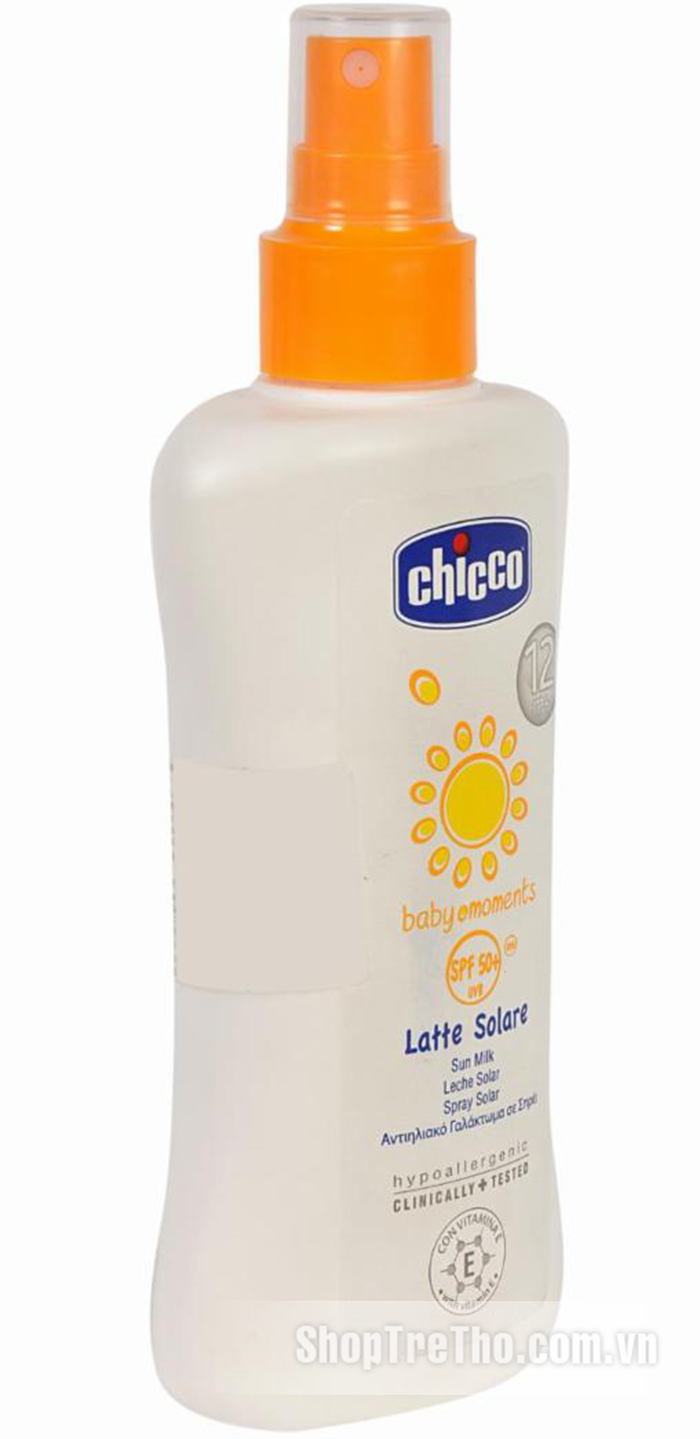 Kem chống nắng dưỡng da SPF 50+ dạng xịt 12M+ Chicco