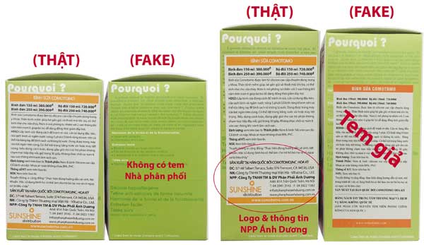Tem và thông tin trên hộp giấy
