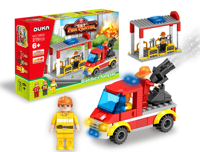 Đồ chơi xếp hình Duka No.70603 - Lính cứu hỏa (6+)