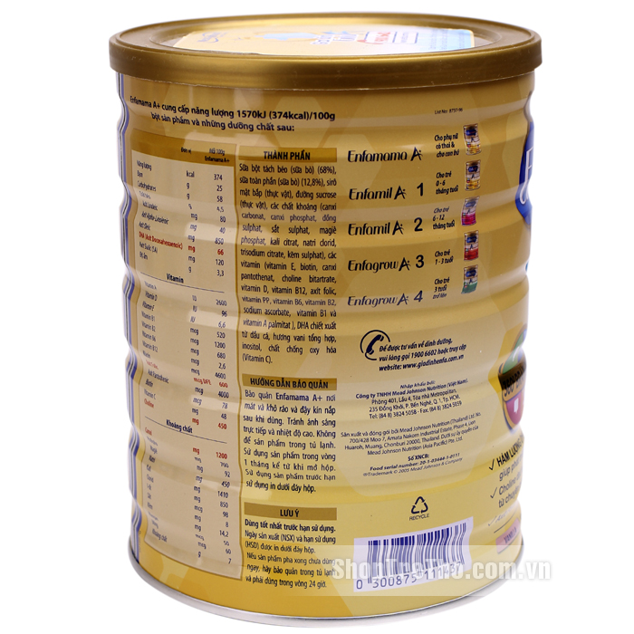 Sữa Enfamama A+ 360° Brain Plus Vanilla (900g)