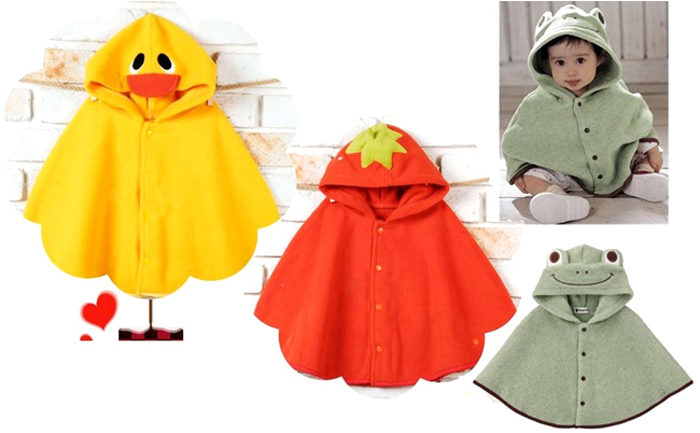 Áo choàng không tay cute cho bé