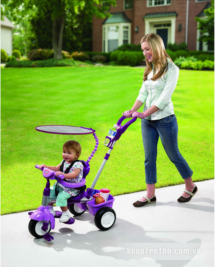 Xe đẩy 3 bánh màu tím Little Tikes LT-627361