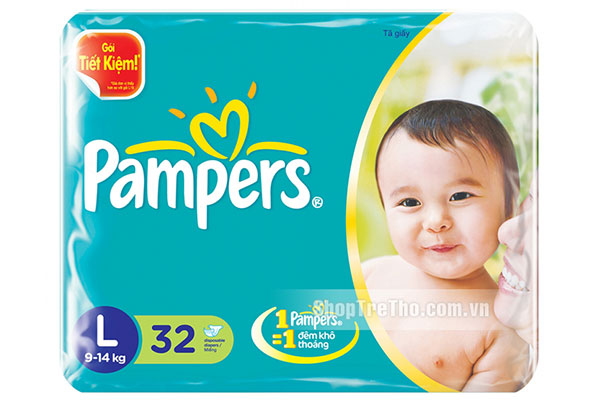 Bỉm dán Pampers L32 dành cho bé từ 9-14kg