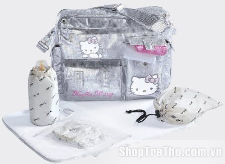 Túi xách đựng đồ dùng cho mẹ và bé màu xám bạc BRE035-024HK