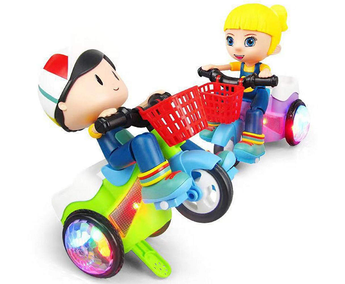 Đồ chơi mô hình bé đi xe máy xoay 360 độ YJ3023