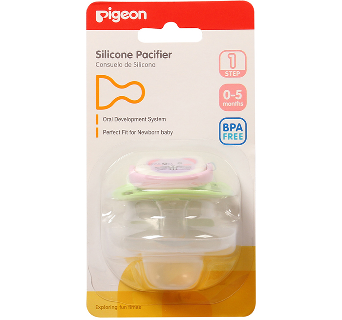 Ty ngậm silicone Pigeon bước 1 (0-5M)