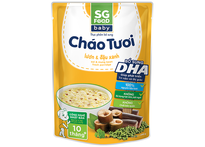 Cháo tươi lươn đậu xanh 240g(10 tháng)