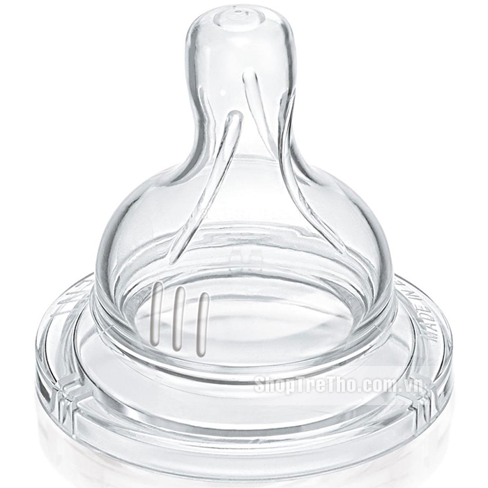núm ty Avent số 1 cổ rộng Silicone BPA free