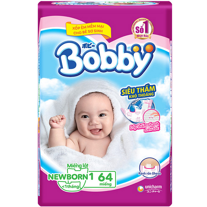 Miếng lót Bobby Newborn 1 (64 miếng)