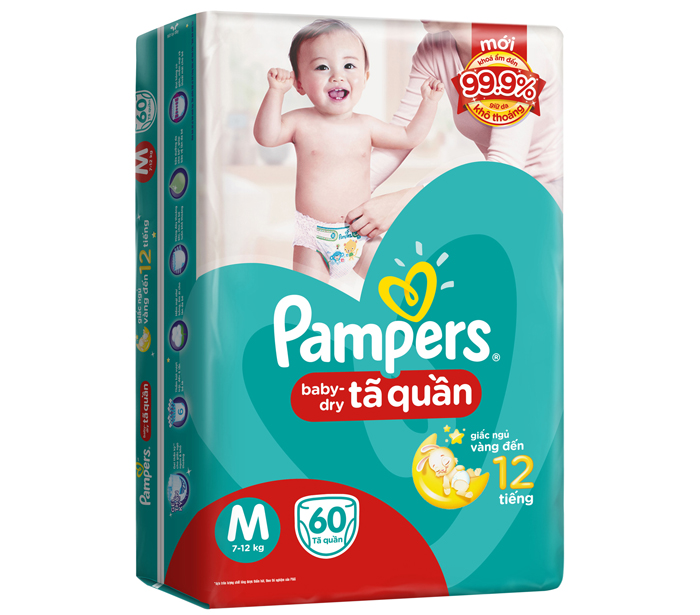 Tã quần Pampers M60 (7-12kg)