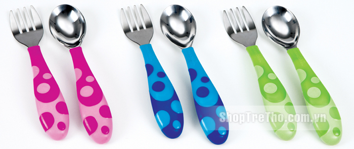 Bộ thìa dĩa tập ăn Munchkin gồm 2 chiếc Toddler Fork And Spoon