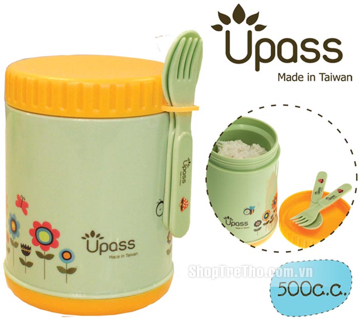 Hộp giữ ấm thức ăn UPASS kèm thìa, dĩa