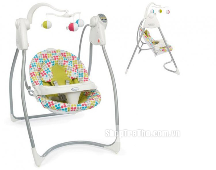 Nôi đưa em bé Lovin Hug Graco màu xanh