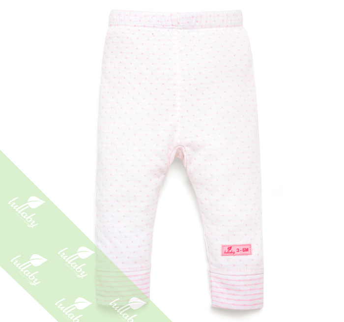 Quần dài đáp đũng bo gấu Lullaby TD NH04-18 (màu hồng)