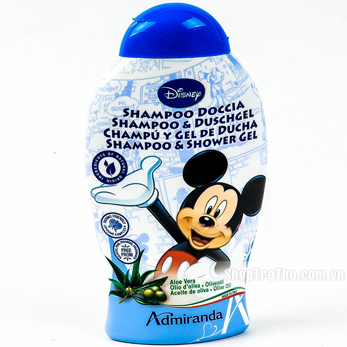 Tắm gội toàn thân Disney tinh chất dầu oliu & lô hội 250ml