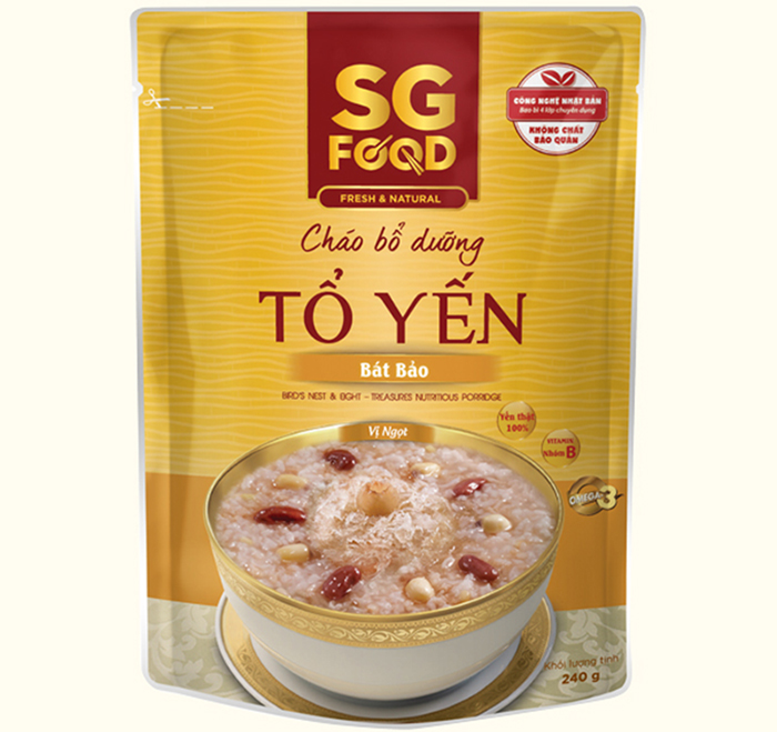 Chao bo duong SG Food to yen bat bao 240g