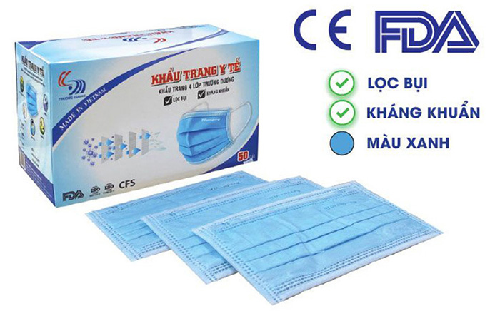 Khẩu trang y tế 4 lớp kháng khuẩn Trường Dương