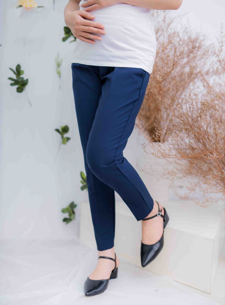 Quần bầu dài cotton lạnh Emum (xanh đen)
