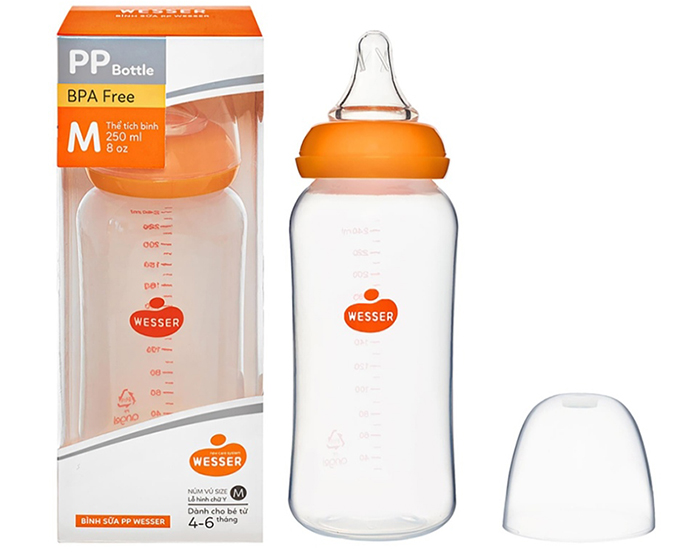 Binh sua PP Wesser co hep 250ml