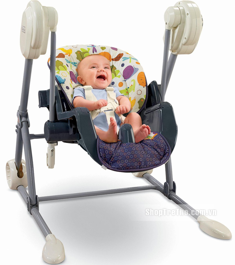 ghế ăn kết hợp xích đu fisher price
