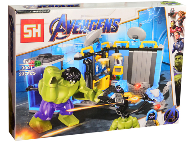 Hộp lắp ráp Avengers Super Green 237pcs 3001