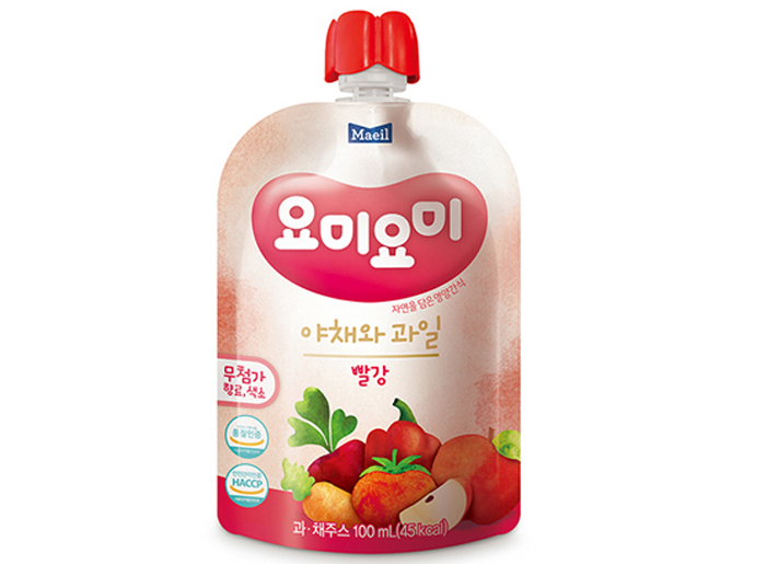 Nước ép rau củ quả hữu cơ Yummy Yummy đỏ 12M (100ml)