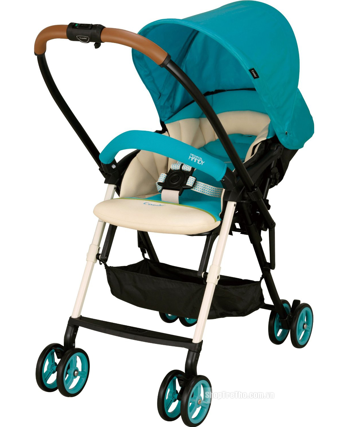 Xe đẩy Combi Mechacal Handy xanh-DC 360