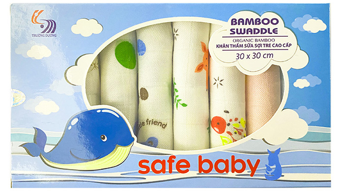 Bộ khăn thấm sữa sợi tre cao cấp Safe Baby (30x30cm)