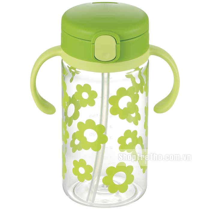 Cốc ống hút Richell LC RC20242 320ml - Xanh lá