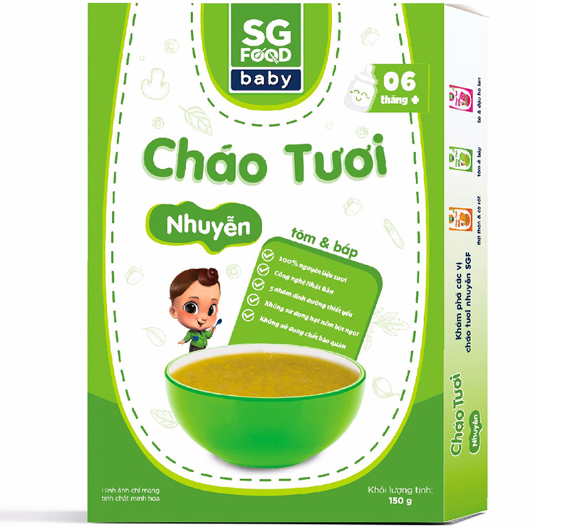 Cháo tươi nhuyễn vị tôm & bắp SG Food