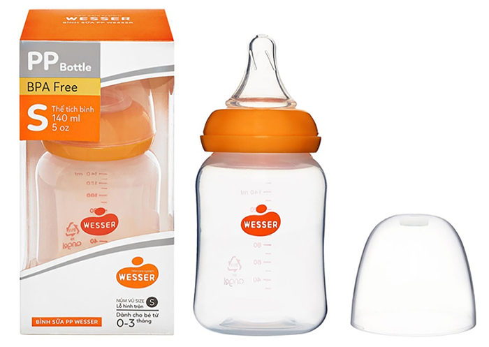 Binh sua PP co hep Wesser 140ml