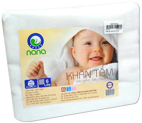 Khăn tắm Nana 6 lớp 75x90cm