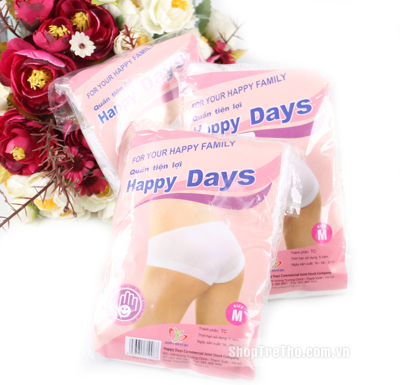 Quần lót cotton Happydays dùng một lần