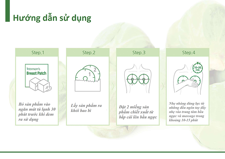 huong dan su dung Miếng đắp trị tắc tia sữa và đau nhức ngực TnTn Mom's 7pcs