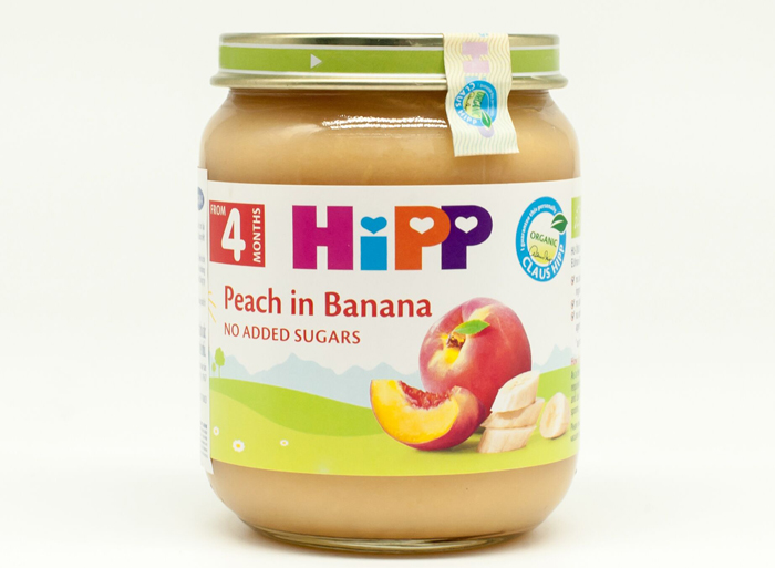 Dinh dưỡng đóng lọ HiPP chuối đào (125g)