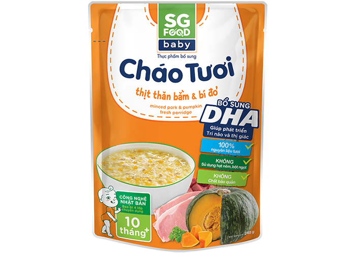 Chao tuoi Baby SG Food - Thit than bam bi do 240g