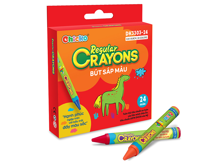 Bút sáp màu Regular Crayons (24 Màu) DK 3303-24