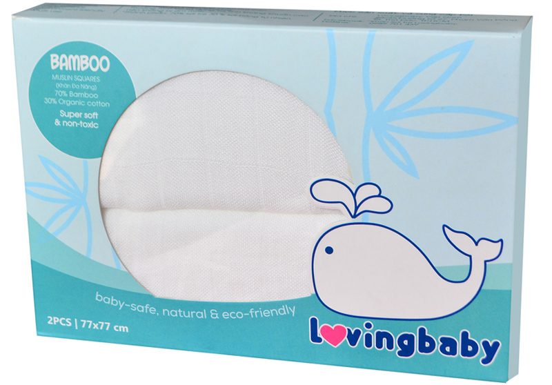 Khăn đa năng sợi tre LovingBaby 77x77 2pcs