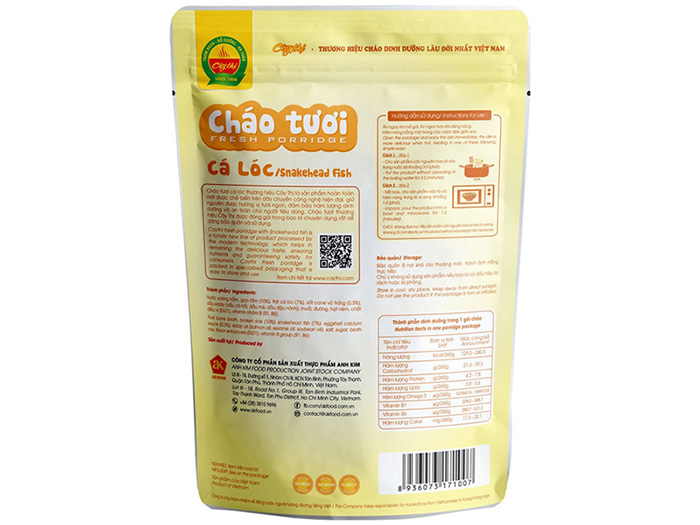 Chao tuoi Cay Thi ca loc 260g