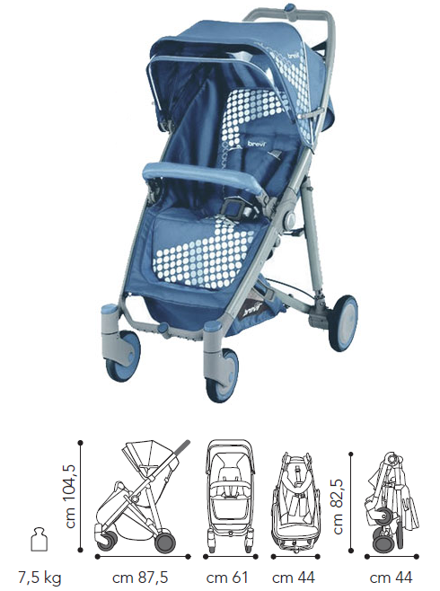 Bộ xe đẩy Brevi Crytal BRE719